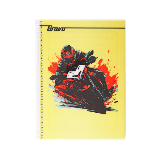 Large Spiral Notebook - 2 Plastic Covers - Assorted Designs - Pack of 3 - 100 Sheets