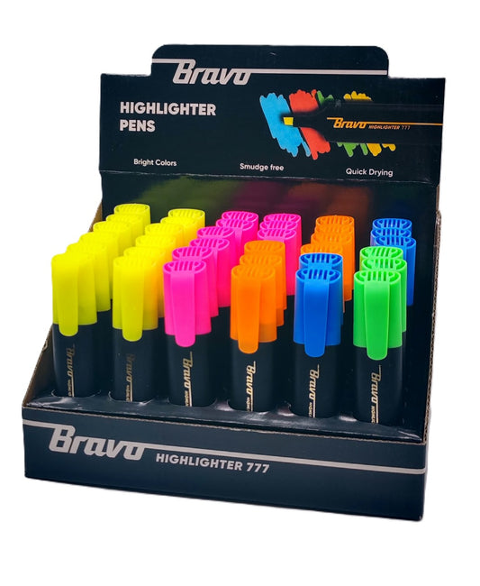 Bravo Highlighter Pen Pack, 36 Pens Multi Color