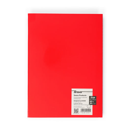 Italian Large Stapled Notebook 60 Sheets lined Plain Colors - Pack of 10 Pcs