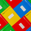 Italian Large Stapled Notebook 40 Sheets lined Plain Colors - Pack of 10 Pcs