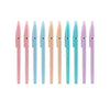 Reynolds 040 – Pack of 10 - Pastel Colors - (Blue Ink Color)