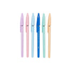 Reynolds 040 – Pack of 6 - Pastel Colors - (Blue Ink Color)
