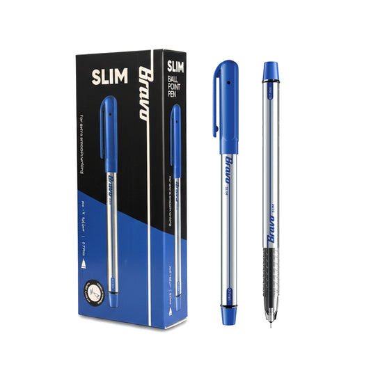 Bravo Slim Ballpoint Pen - (0.7 mm) - Pack of 10