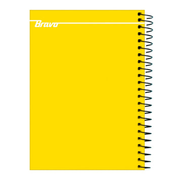 Bravo Hard Cover Notebook - 80 Sheets - 2 Subjects - Plain Colors
