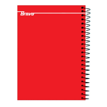 Bravo Hard Cover Notebook - 100 Sheets - 3 Subjects - Plain Colors