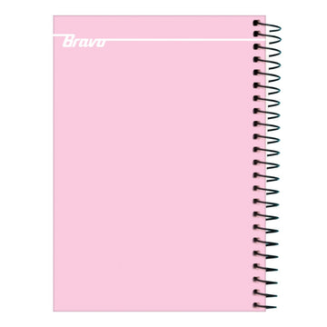 Bravo Hard Cover Notebook - 100 Sheets - 3 Subjects - Pastel Colors