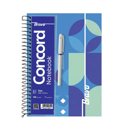 Concord Notebook With Pen Large - Pastel Colors