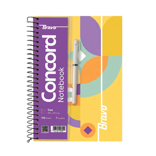 Concord Notebook With Pen Large - Pastel Colors