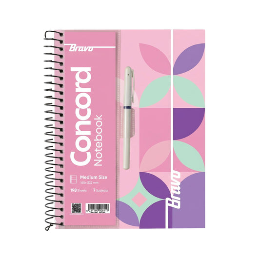 Concord Notebook With Pen Medium - Pastel Colors